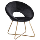 WY-439D LYDIA BLACK ACCENT CHAIR