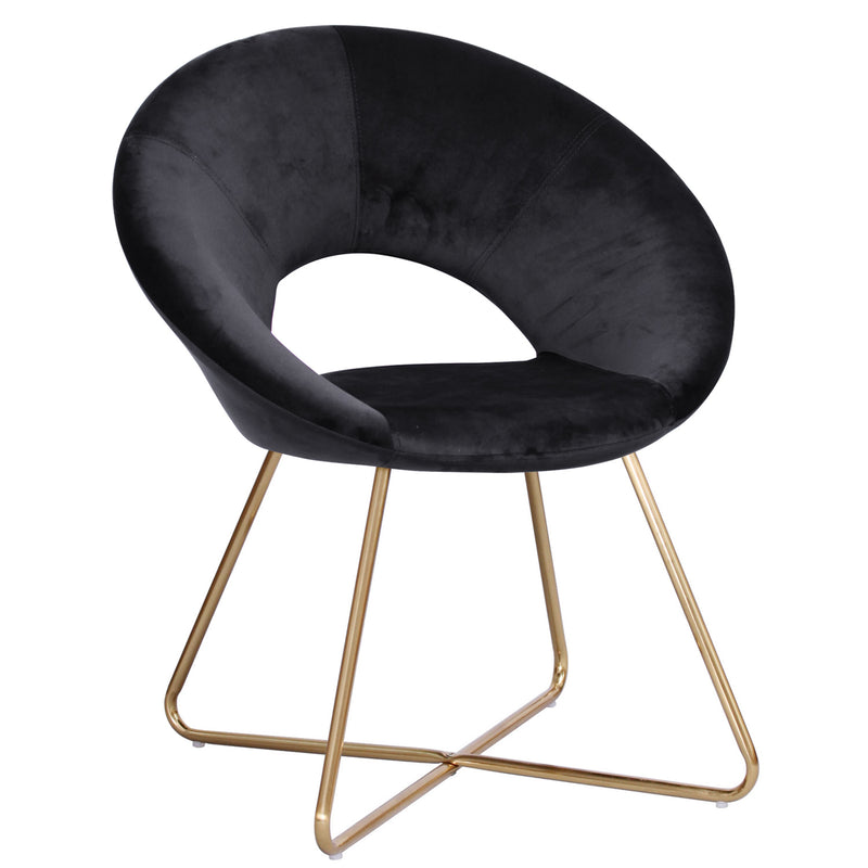 WY-439D LYDIA BLACK ACCENT CHAIR